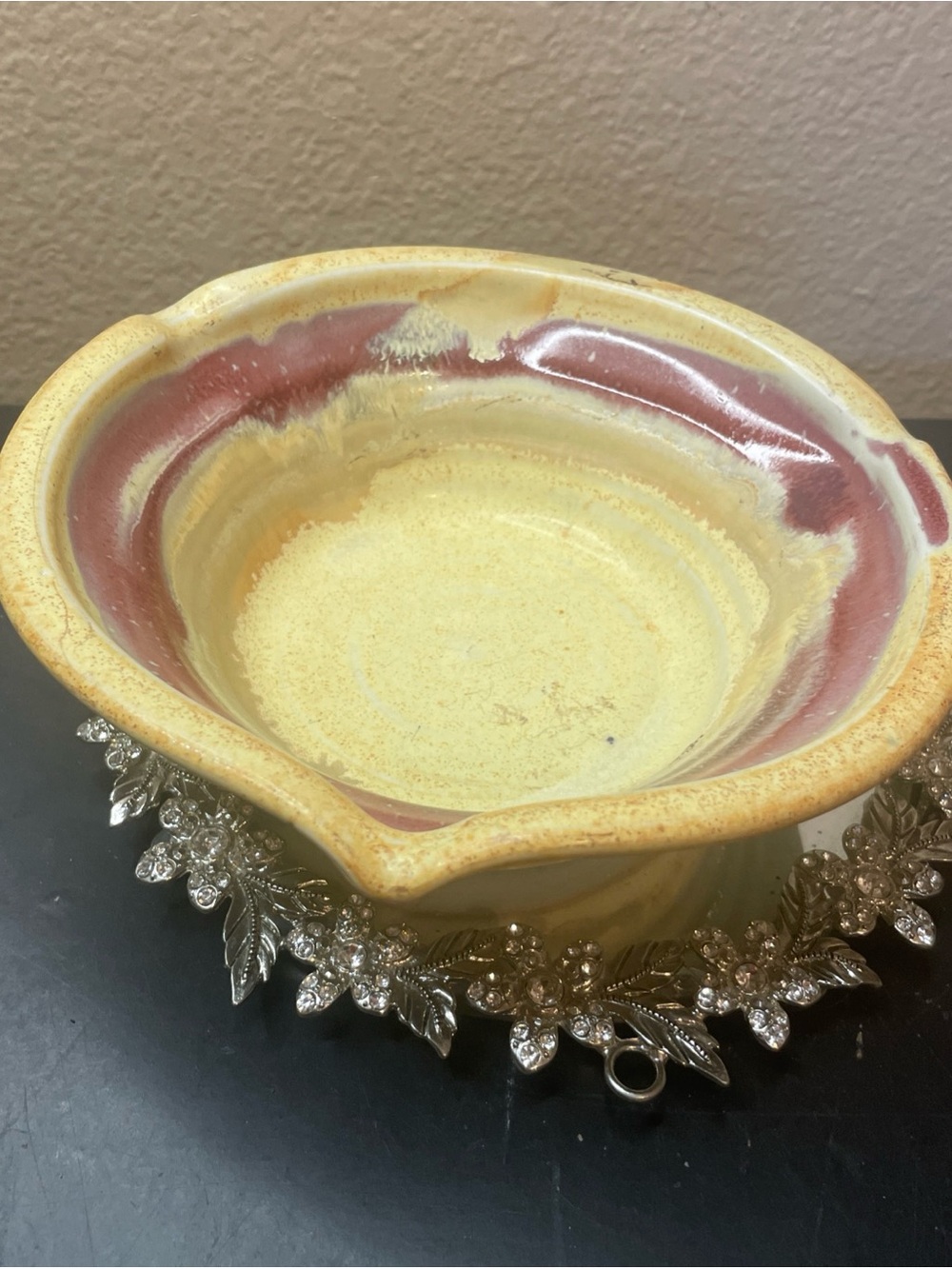 Gorgeous Signed Stone bridge Pottery Drip Glaze 7” Stoneware Bowl